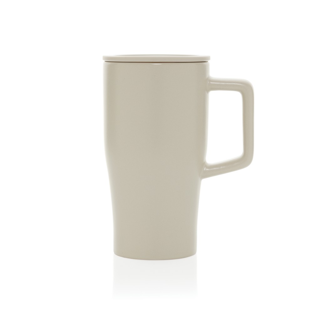 Ceramiczny kubek podrożny 490 ml Szary P437.2219 (4)