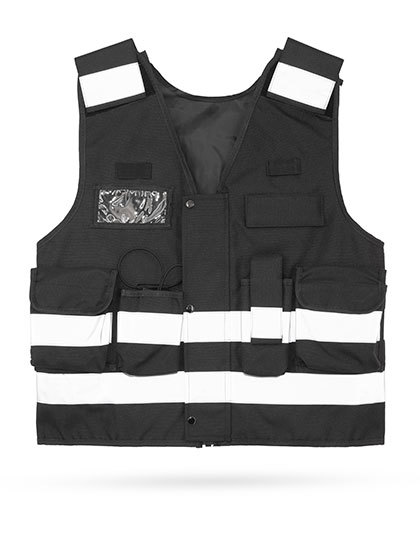 Kamizelka Taktyczna Odblaskowa Poliester Black KX162-995340 