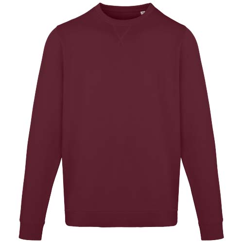 Jasper organiczna bluza unisex z recyklingu o gramaturze 280 g/m² z okrągłym dekoltem i certyfikatem OCS Głęboki bordowy 3956122A (2)