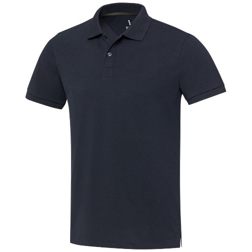 Emerald koszulka polo unisex z recyklingu z krótkim rękawem Granatowy 37539559 