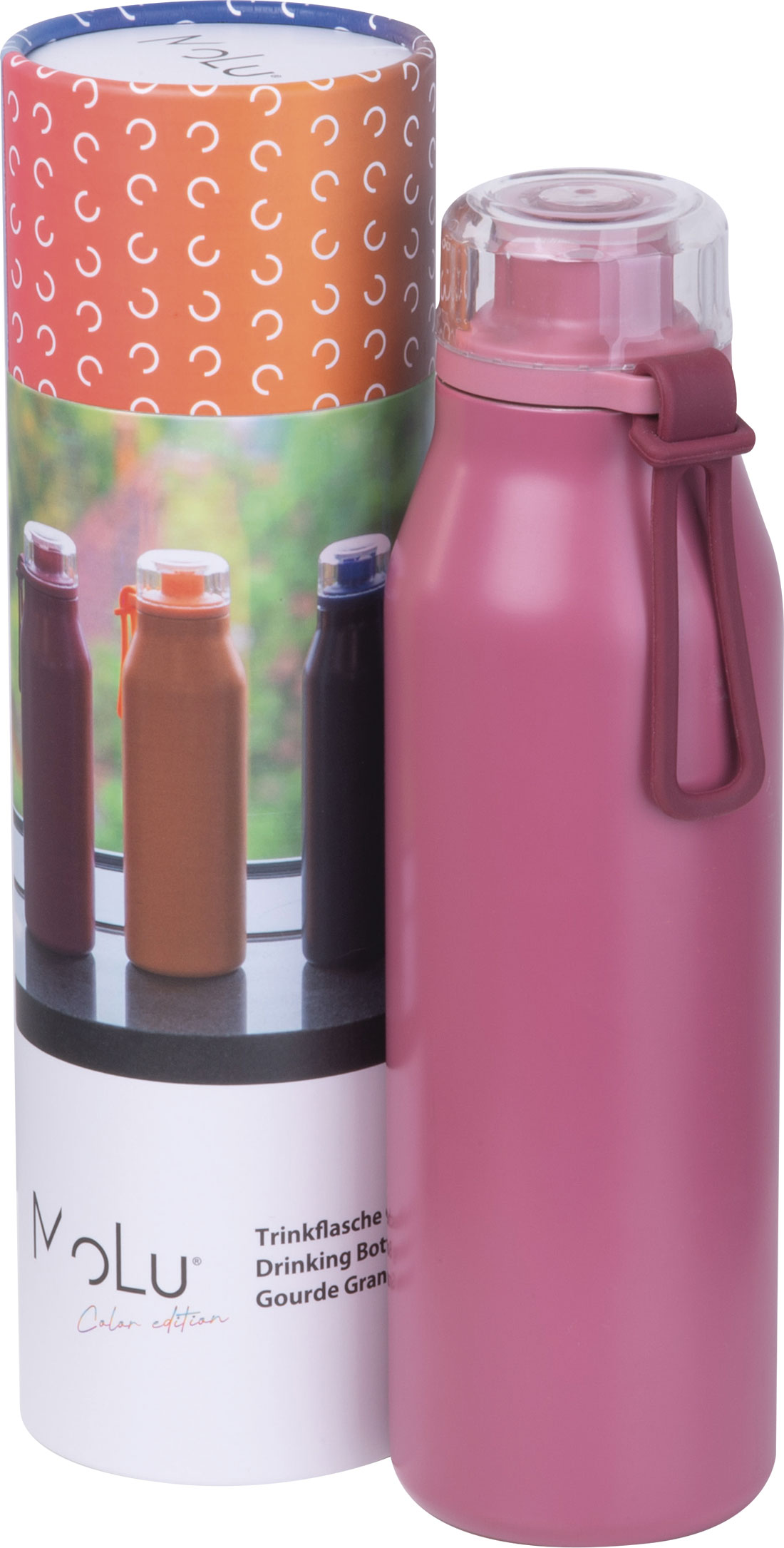 Butelka termiczna stalowa z recyklingu GRAND HAVEN MoLu 640 ml Różowy 534911 