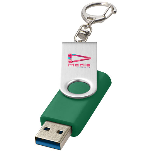 Rotate pendrive wyposażony w interfejs USB 3.0 z łańcuchem do kluczy Zielony 1Z50761K (1)