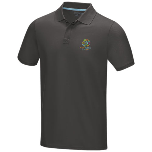 Męska organiczna koszulka polo Graphite z certyfikatem GOTS Szary sztormowy 37508890 (2)