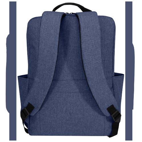 Libra plecak na laptopa o przekątnej 15 cali o pojemności 15 l wykonany z materiałów z recyclingu z certyfikatem GRS Melanż granatowy 13008455 (3)