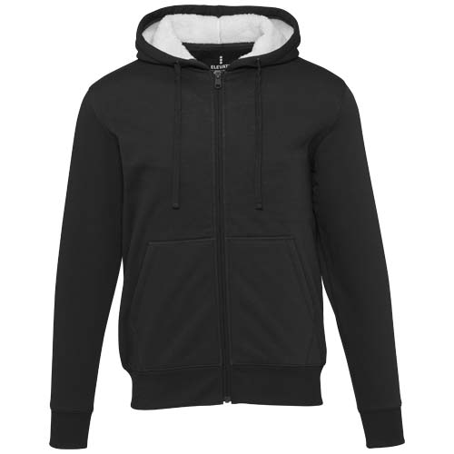 Natron bluza sherpa z kapturem z zamkiem błyskawicznym na całej długości Czarny 39507909 (2)