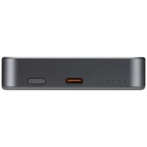 Powerbank Avis 10 000 mAh z recyklingowanego aluminium, z wbudowanym magnesem  Metaliczny grafitowy 12444582 (6)