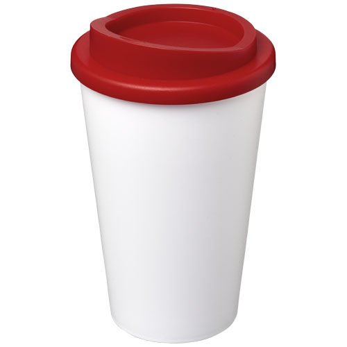 Kubek termiczny z serii Americano® o pojemności 350 ml Biały-Czerwony 21000110 