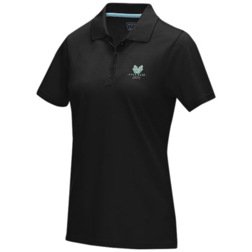 Damska organiczna koszulka polo Graphite z certyfikatem GOTS Czarny 37509995 (2)