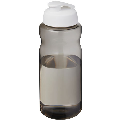 H2O Active® Eco Big Base bidon z wieczkiem zaciskowym o pojemności 1 litra Węgiel drzewny-Biały 21017893 