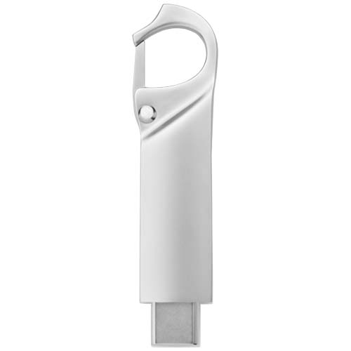 Pamięć USB z karabińczykiem i wejściem typu C Srebrny 1Z49281L (4)