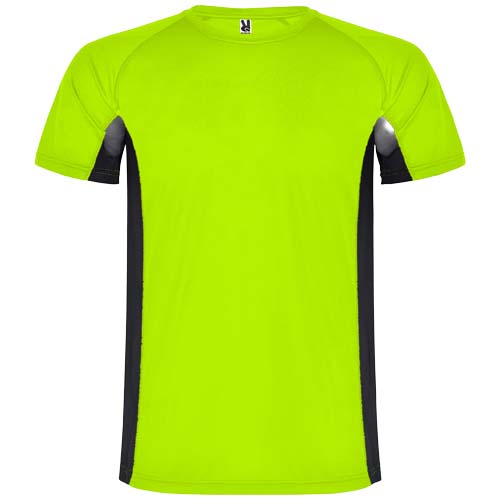 Shanghai sportowa koszulka męska z krótkim rękawem Fluorescencyjna zieleń-Czarny R65959G1 