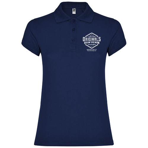 Star koszulka damska polo z krótkim rękawem Navy Blue R66341R5 (1)