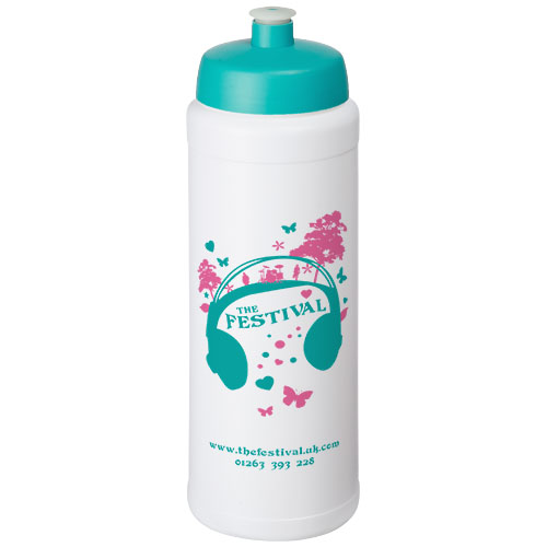 Bidon Baseline® Plus o pojemności 750 ml ze sportowym wieczkiem i uchwytem Biały-Akwamarynowy 21068905 (1)
