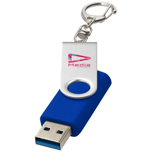 Rotate pendrive wyposażony w interfejs USB 3.0 z łańcuchem do kluczy Królewski niebieski 1Z50753L (1)