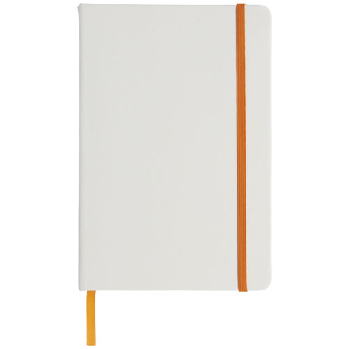 Biały notes A5 Spectrum z kolorowym paskiem Biały-Pomarańczowy 10713504 (2)
