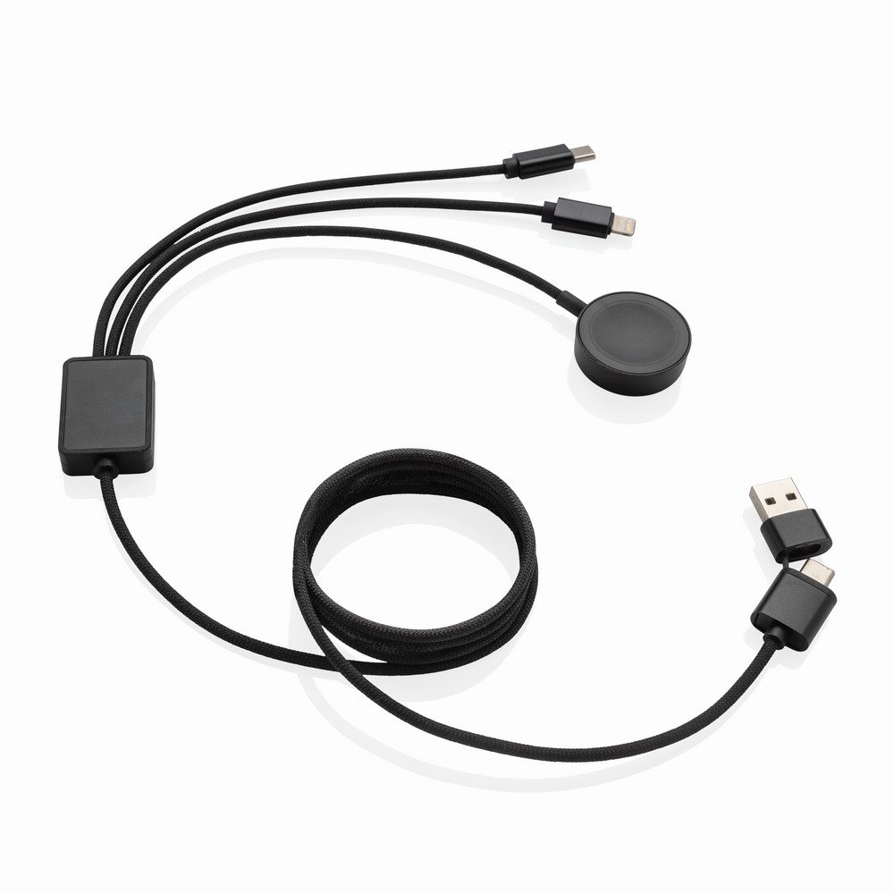 Kabel do ładowania 6 w 1 Terra, bezprzewodowa ładowarka do zegarka Szary P302.5902 