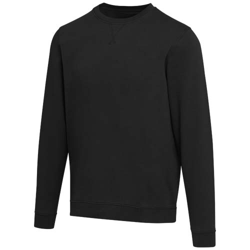 Jasper organiczna bluza unisex z recyklingu o gramaturze 280 g/m² z okrągłym dekoltem i certyfikatem OCS Czarny 3956190A 