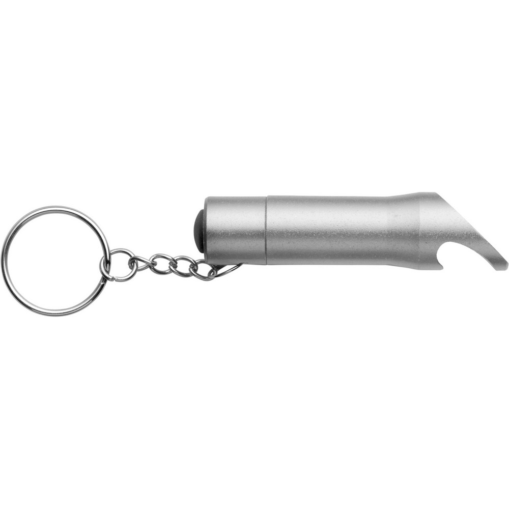 Brelok do kluczy, lampka LED, otwieracz do butelek Srebrny V4194-32 (1)