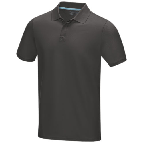 Męska organiczna koszulka polo Graphite z certyfikatem GOTS Szary sztormowy 37508890 