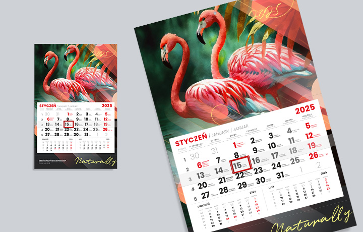 Gadżet reklamowy - 50x Kalendarz jednodzielny z płaską główką