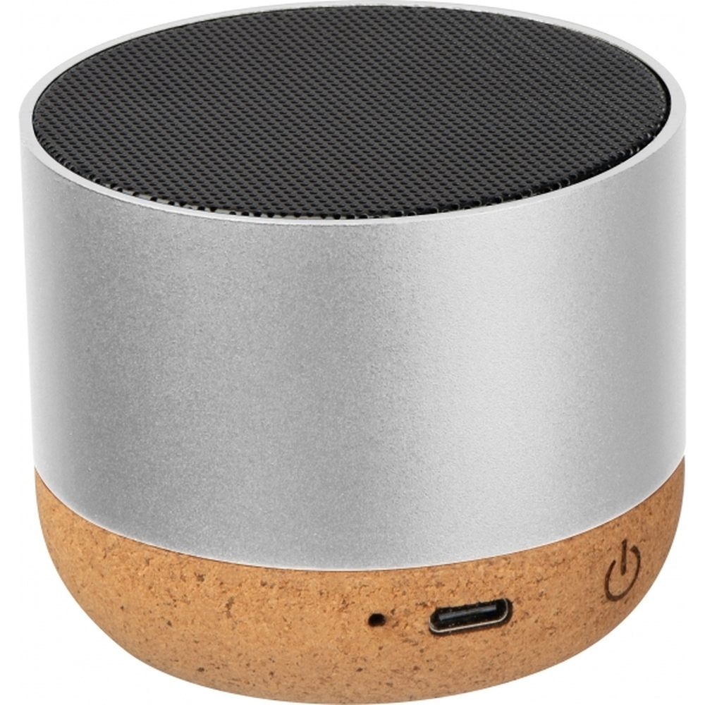Głośnik bluetooth z aluminium z recyklingu BREST Szary 424207 