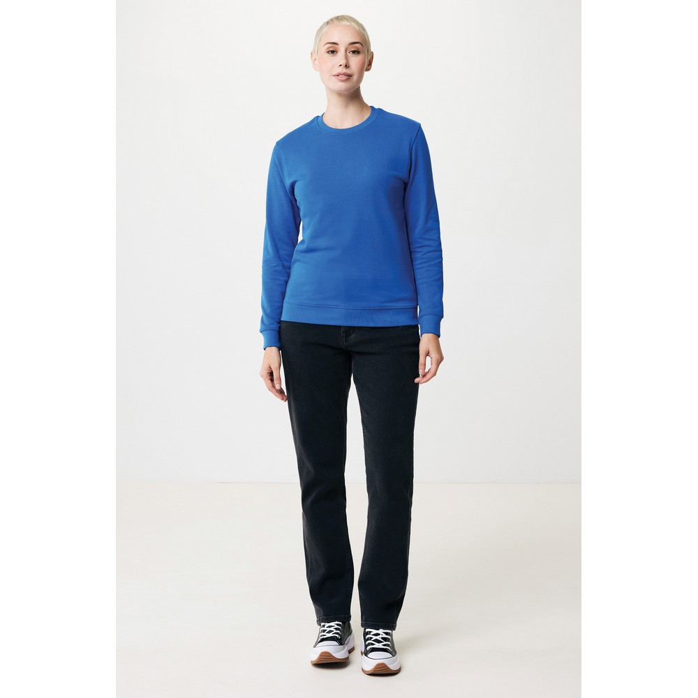 Bluza z bawełny z recyklingu Iqoniq Zion Niebieski T9300.025.XXS (10)
