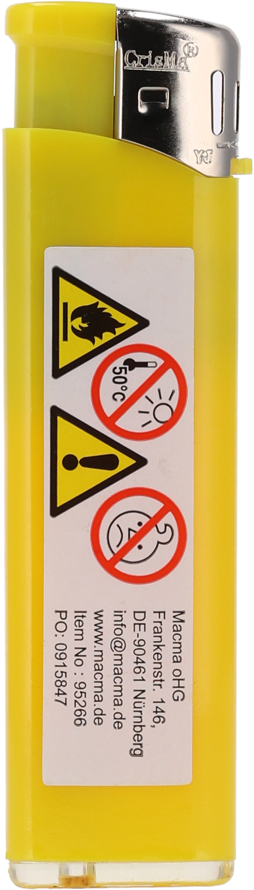 Zapalniczka plastikowa KATRIN żółty 9526608 (3)