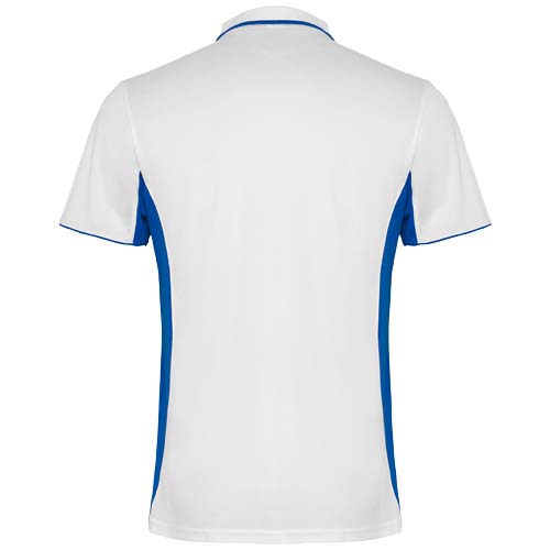 Montmelo koszulka polo unisex z krótkim rękawem Biały-Królewski niebieski R04218Q1 (2)