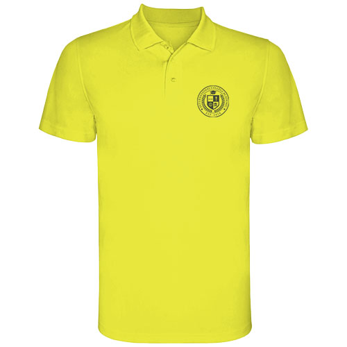Monzha sportowa koszulka męska polo z krótkim rękawem Fluorescencyjny żółty R04041C1 (1)