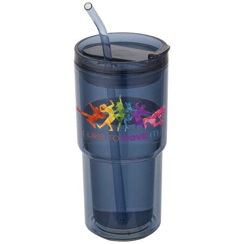 Kubek plastikowy Archer o pojemności 480 ml z podwójnymi ściankami Oceaniczny niebieski 10096751 (1)