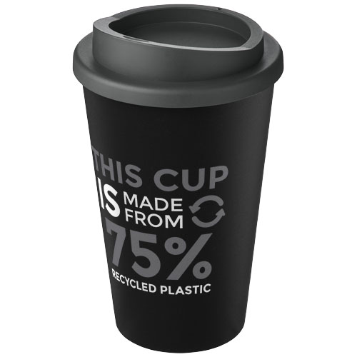 Kubek Americano Eco z recyklingu o pojemności 350 ml Czarny-Szary 21042211 (1)