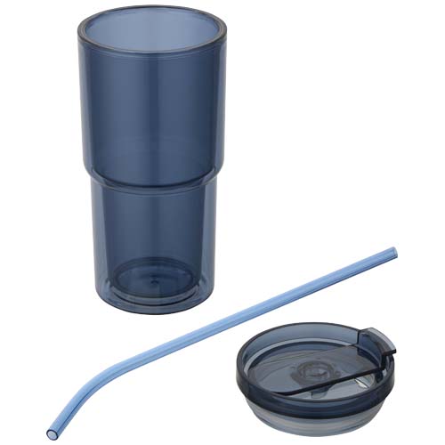 Kubek plastikowy Archer o pojemności 480 ml z podwójnymi ściankami Oceaniczny niebieski 10096751 (3)
