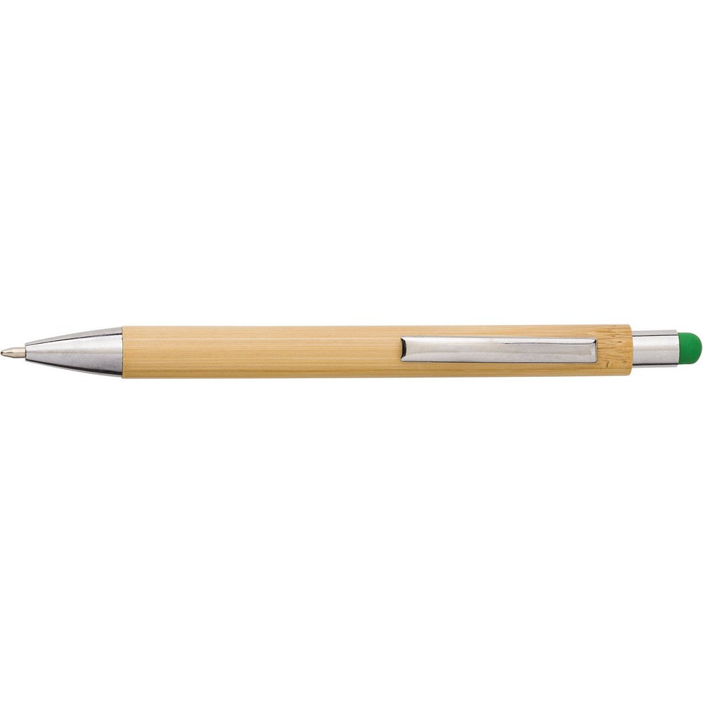 Bambusowy długopis, touch pen Zielony V9335-06 (3)
