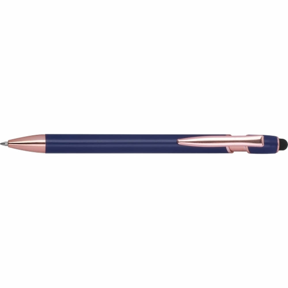 Długopis aluminiowy z recyklingu żelowy touch pen BELO HORIZONTE Granatowy 528144 