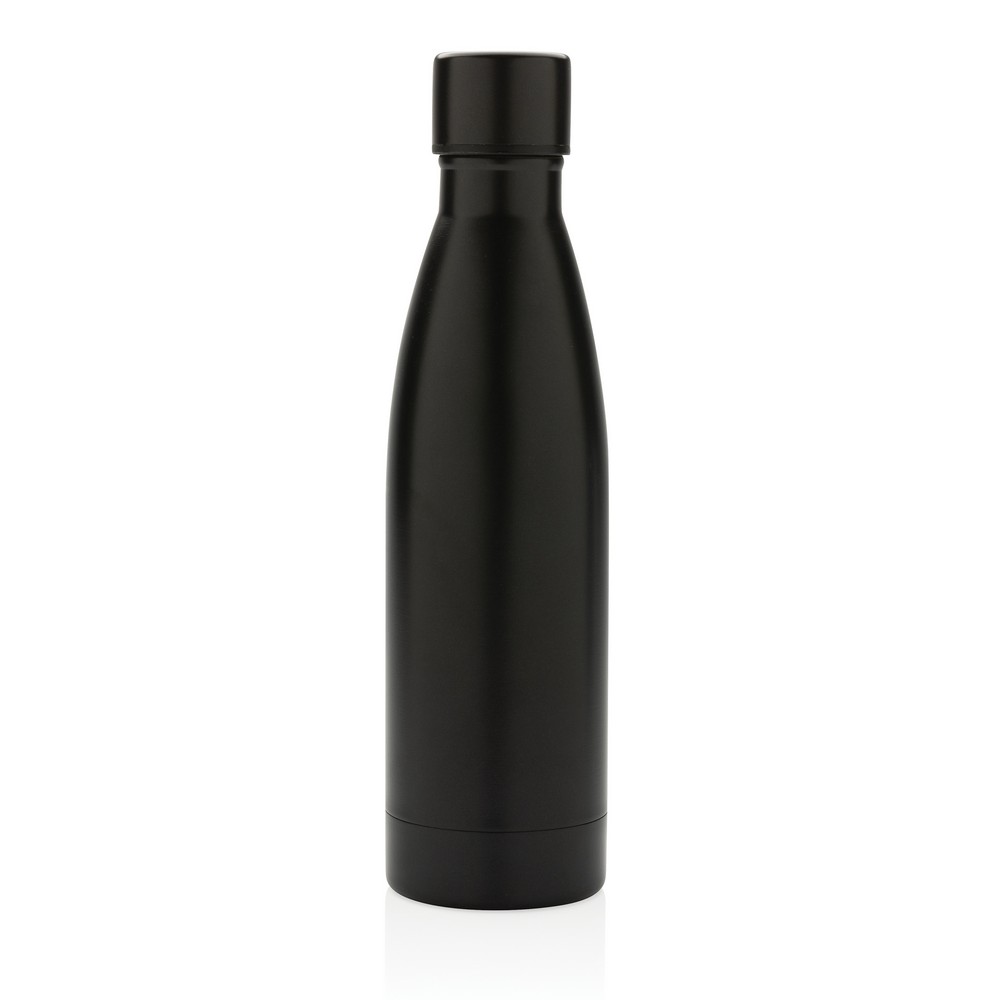 Butelka termiczna 500 ml, stal nierdzewna z recyklingu Czarny P433.271 (1)