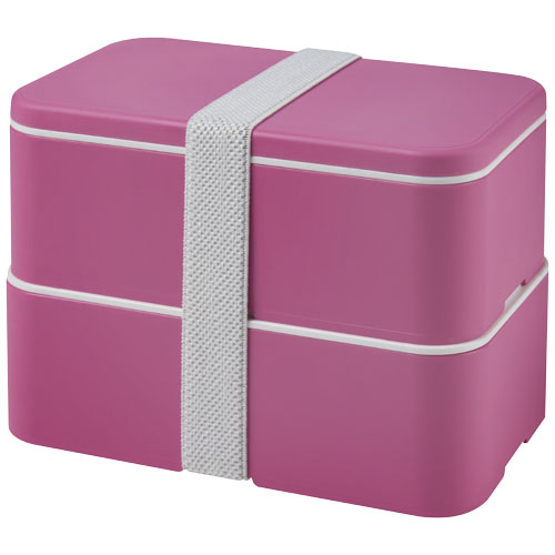MIYO dwupoziomowe pudełko na lunch Magenta-Magenta-Biały 21047041 