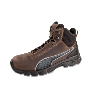 Buty do kostki męskie MS14 - ciemno brazowy Brazowy S14-1080438 