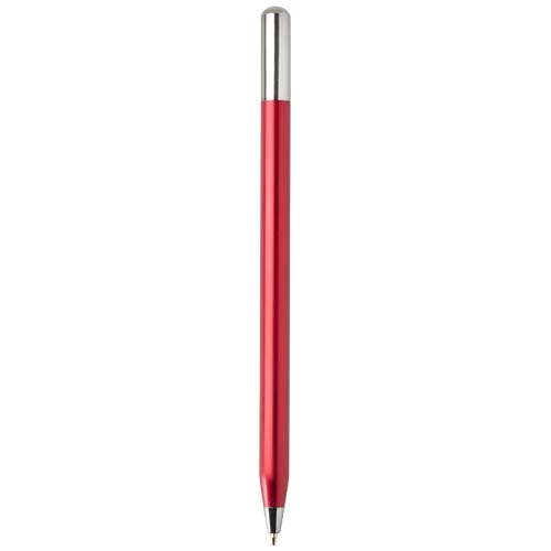SMART - SMART długopis kulkowy z mechanizmem obrotowym typu twist z recyklingowanego aluminium (czarny tusz). Czerwony 10728221 