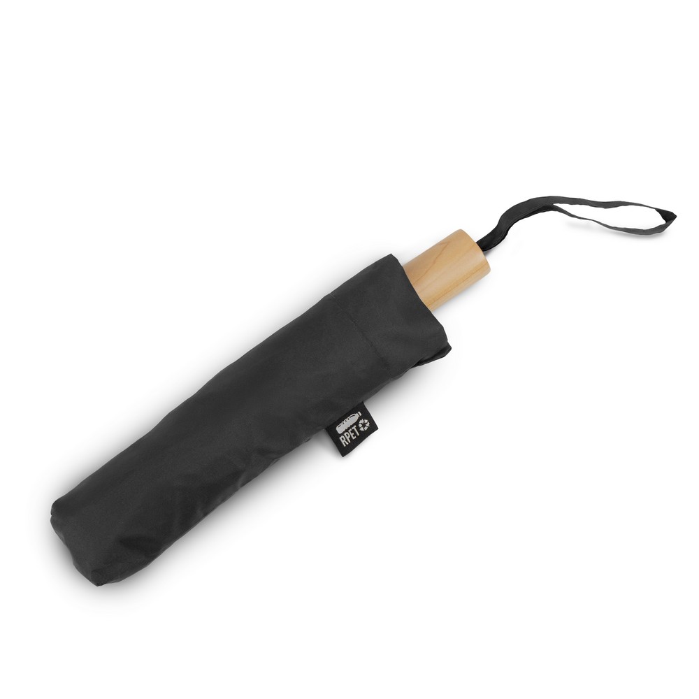 Wiatroodporny parasol manualny RPET, składany | Uksan Czarny VA067-03 (5)