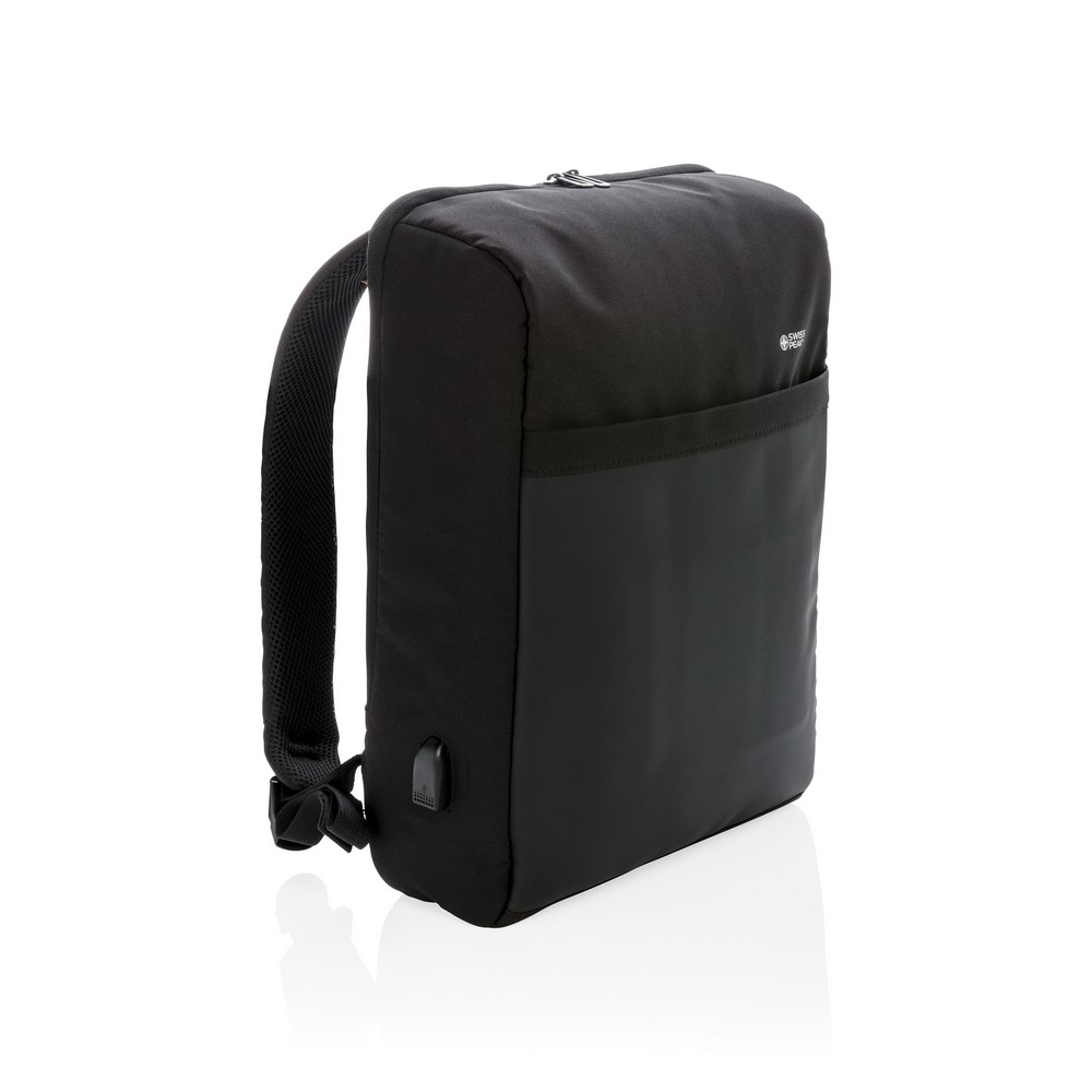 Plecak chroniący przed kieszonkowcami Swiss Peak Czarny P762.371 