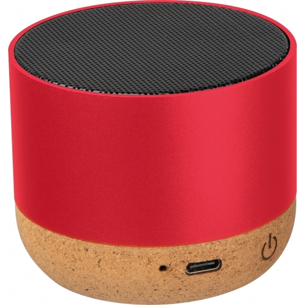Głośnik bluetooth z aluminium z recyklingu BREST Czerwony 424205 