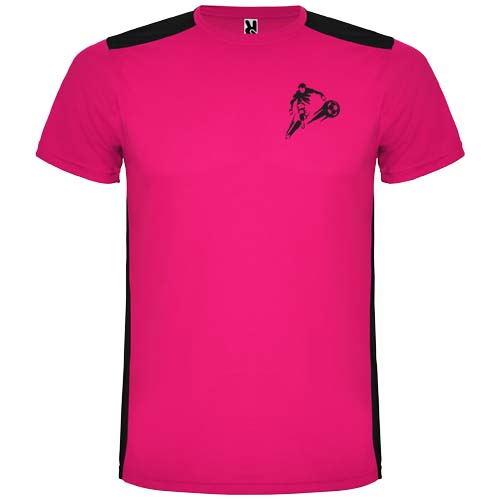 Detroit sportowa koszulka unisex z krótkim rękawem Fuksja R66529C2 (1)