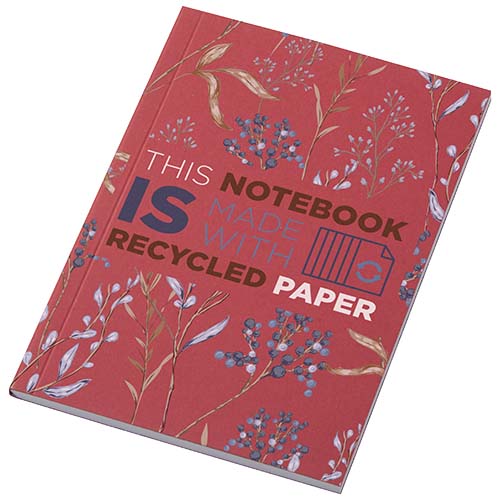 Gadżet reklamowy - 50x Notatnik A6 Novella Austen z miękką okładką z materiału z recyklingu, 50 kartek