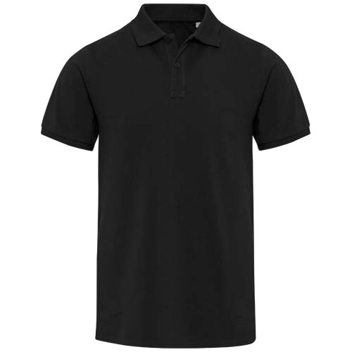 Beryl naturalna koszulka polo z recyklingu z krótkim rękawem, unisex, o gramaturze 220 g/m² Czarny 3955890A (2)