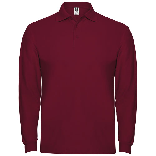 Estrella koszulka męska polo z długim rękawem Garnet R66352P5 