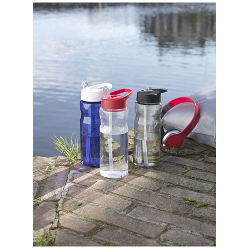 Bidon H2O Base® o pojemności 650 ml z wieczkiem z słomką Magenta-Biały 21004945 (3)