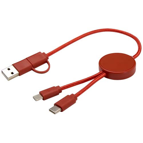 Citala kabel do synchronizacji danych i szybkiego ładowania 5 w 1 27 W o długości 30 cm z tworzyw sztucznych pochodzących z recyklingu Ceglasty 12442732 (5)