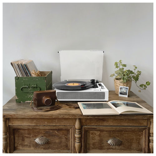Prixton Studio reflective luksusowy gramofon i odtwarzacz muzyki Biały 1PA11601 (5)