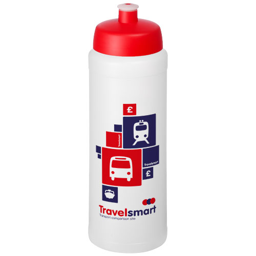 Bidon Baseline® Plus o pojemności 750 ml ze sportowym wieczkiem i uchwytem Przezroczysty-Czerwony 21068918 (1)