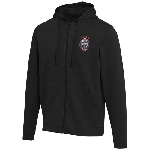 Jasper bluza unisex z kapturem z materiału organicznego pochodzącego z recyklingu z certyfikatem OCS, o gramaturze 280 g/m² Czarny 3966690A (1)
